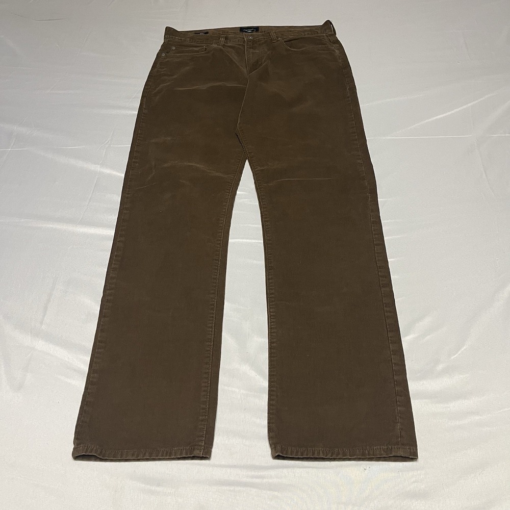 J. Crew Corduroy Pants Men's Fits 34x34 Brown Athletic Fit Stretch 1040 Preppy